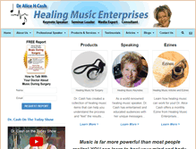 Tablet Screenshot of healingmusicenterprises.com